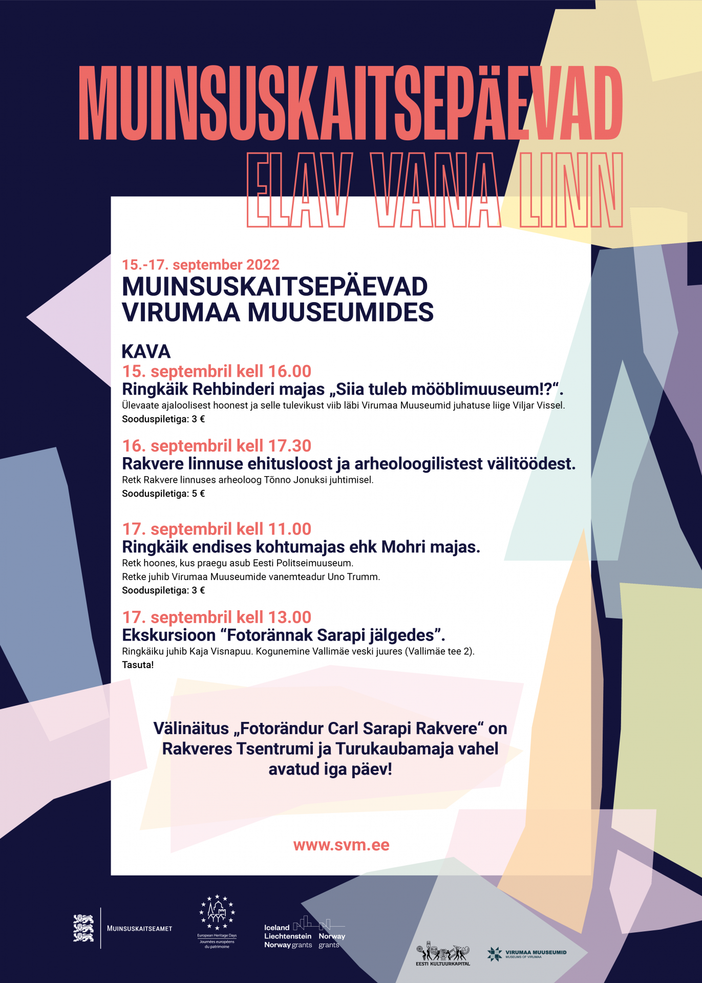 Muinsukaitsepäevade kava