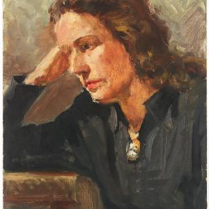 Mõtisklev naine, 1952 RM _ 6343 K 338:196 