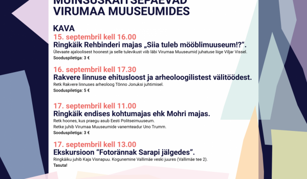 Muinsukaitsepäevade kava